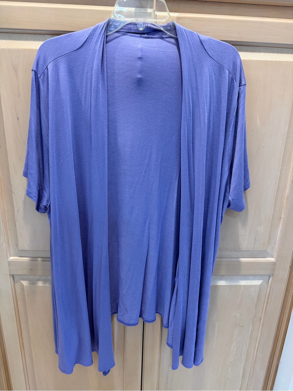 Source Unknown Purple Draped Open-Front Cardigan